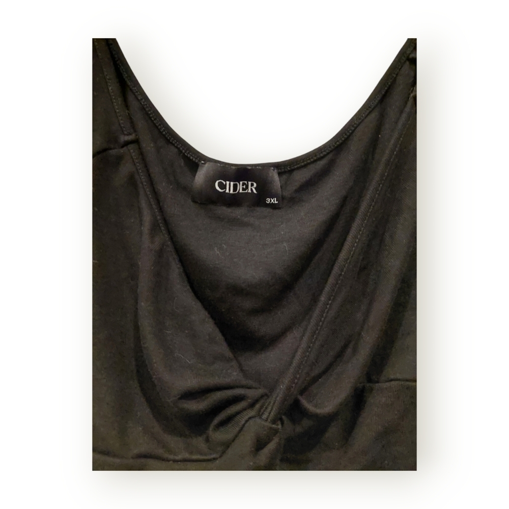 Cider Plus V-Neck Solid Twist Ruched Bodysuit - Picture 3 of 6